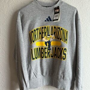 NWT Northern Arizona Lumberjacks ADIDAS Gray Crewneck Sweatshirt Women’s Medium